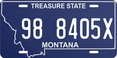 MT license plate 988405X