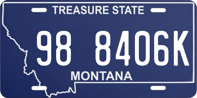 MT license plate 988406K