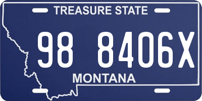 MT license plate 988406X