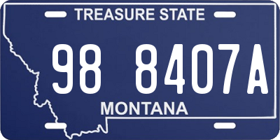 MT license plate 988407A