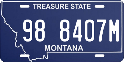 MT license plate 988407M