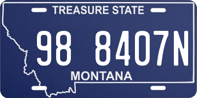 MT license plate 988407N