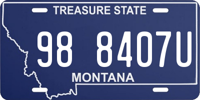 MT license plate 988407U