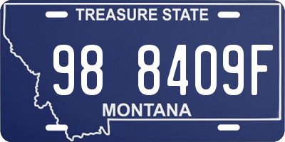 MT license plate 988409F