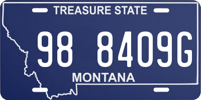 MT license plate 988409G