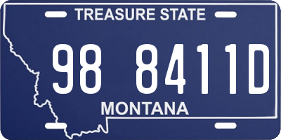 MT license plate 988411D