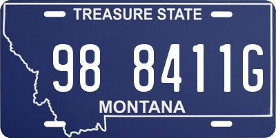MT license plate 988411G