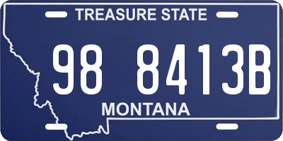 MT license plate 988413B