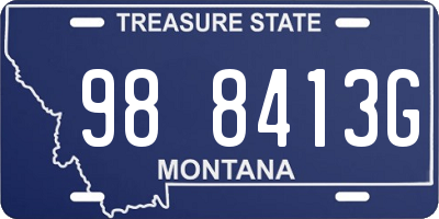 MT license plate 988413G