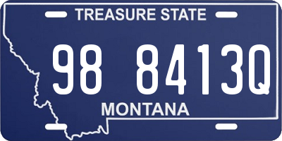 MT license plate 988413Q