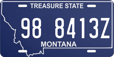 MT license plate 988413Z