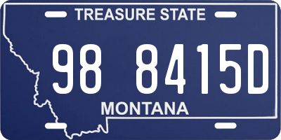 MT license plate 988415D