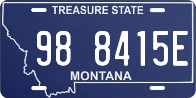 MT license plate 988415E