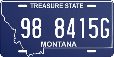 MT license plate 988415G