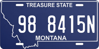 MT license plate 988415N