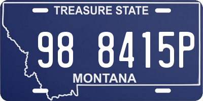 MT license plate 988415P