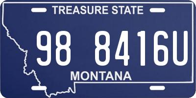 MT license plate 988416U