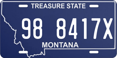 MT license plate 988417X