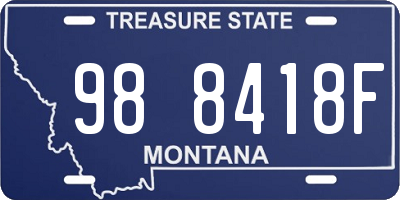 MT license plate 988418F