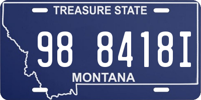 MT license plate 988418I