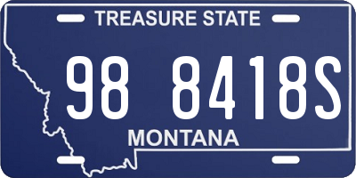 MT license plate 988418S