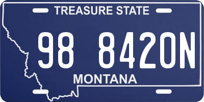 MT license plate 988420N