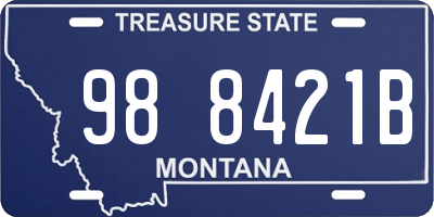 MT license plate 988421B