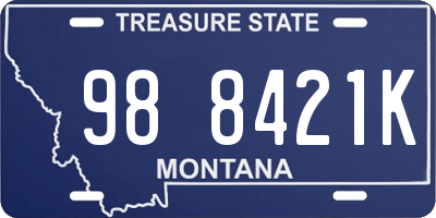 MT license plate 988421K