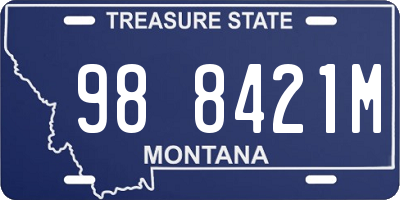 MT license plate 988421M