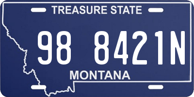 MT license plate 988421N