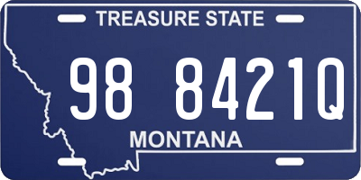 MT license plate 988421Q