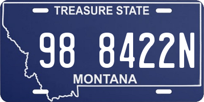 MT license plate 988422N