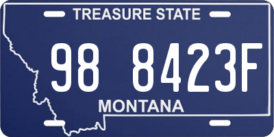 MT license plate 988423F