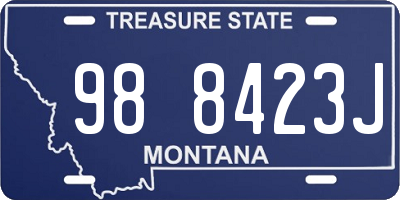 MT license plate 988423J