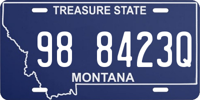 MT license plate 988423Q