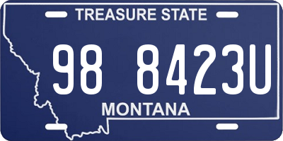 MT license plate 988423U