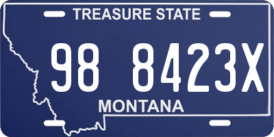 MT license plate 988423X