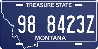 MT license plate 988423Z