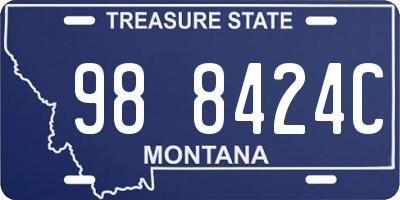 MT license plate 988424C