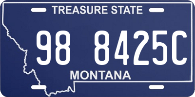 MT license plate 988425C