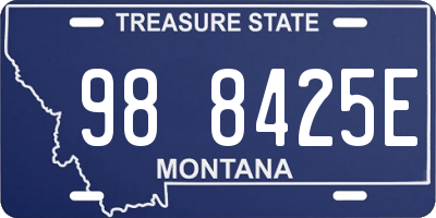 MT license plate 988425E