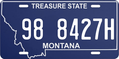 MT license plate 988427H