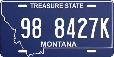 MT license plate 988427K