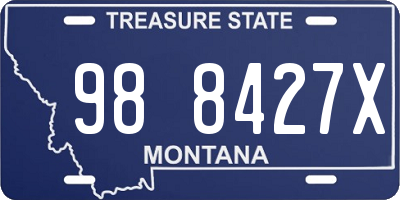 MT license plate 988427X