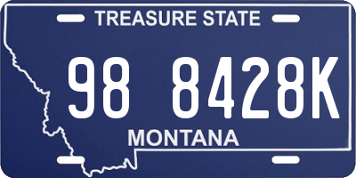 MT license plate 988428K
