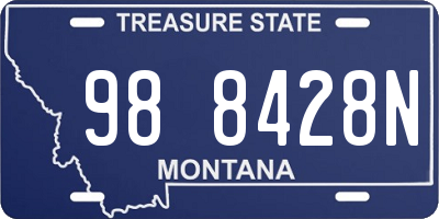 MT license plate 988428N
