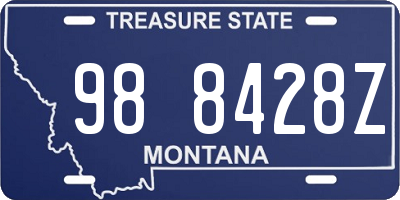 MT license plate 988428Z