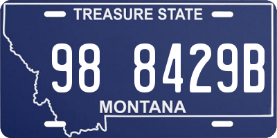 MT license plate 988429B