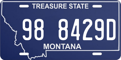 MT license plate 988429D