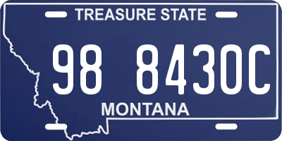 MT license plate 988430C